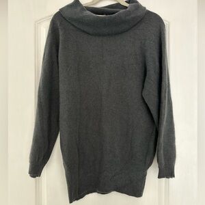 Cassidy Lambswool Charcoal Cowl Neck Sweater, L